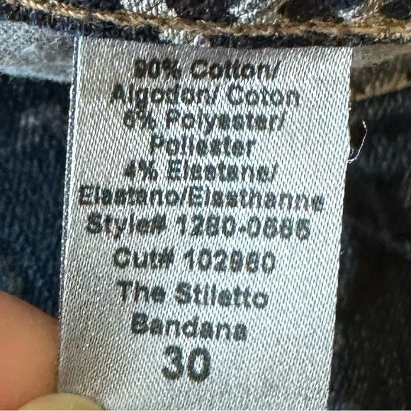 NWOT 💙 Current/Elliott stiletto bandana jeans - Size 30 - Picture 7 of 10